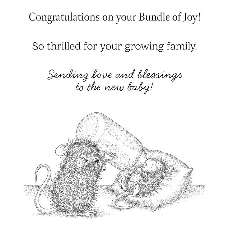 Spellbinders - House-Mouse Creative Day Collection - Cling Stamps - Bundle of Joy-ScrapbookPal