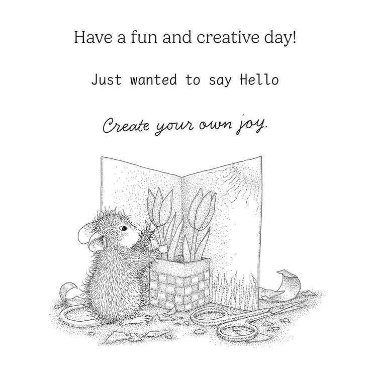 Spellbinders - House-Mouse Creative Day Collection - Cling Stamps - Creative Day-ScrapbookPal