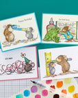 Spellbinders - House-Mouse Designs Everyday Collection - Cling Stamps - Party Streamers-ScrapbookPal