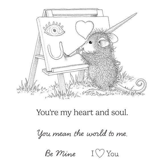 Spellbinders - House-Mouse Heart and Soul Collection - Cling Stamps - Heart and Soul-ScrapbookPal
