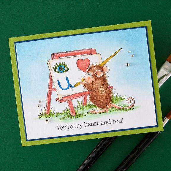 Spellbinders - House-Mouse Heart and Soul Collection - Cling Stamps - Heart and Soul-ScrapbookPal