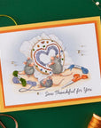 Spellbinders - House-Mouse Heart and Soul Collection - Cling Stamps - Stitched with Love-ScrapbookPal