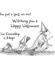 Spellbinders - House-Mouse Holiday Friends Collection - Cling Stamps - Halloween Flight-ScrapbookPal