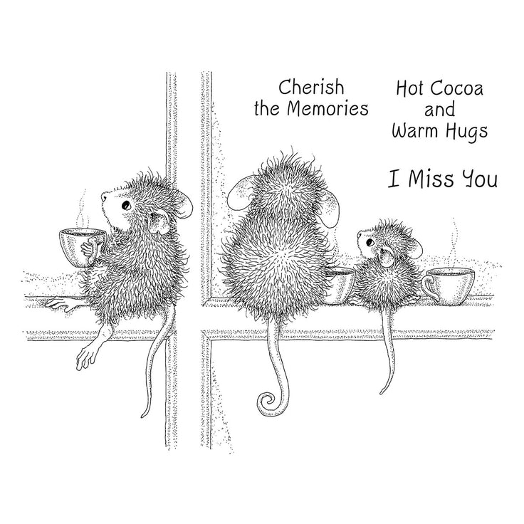 Spellbinders - House-Mouse Holiday Friends Collection - Cling Stamps - Hot Cocoa Day-ScrapbookPal
