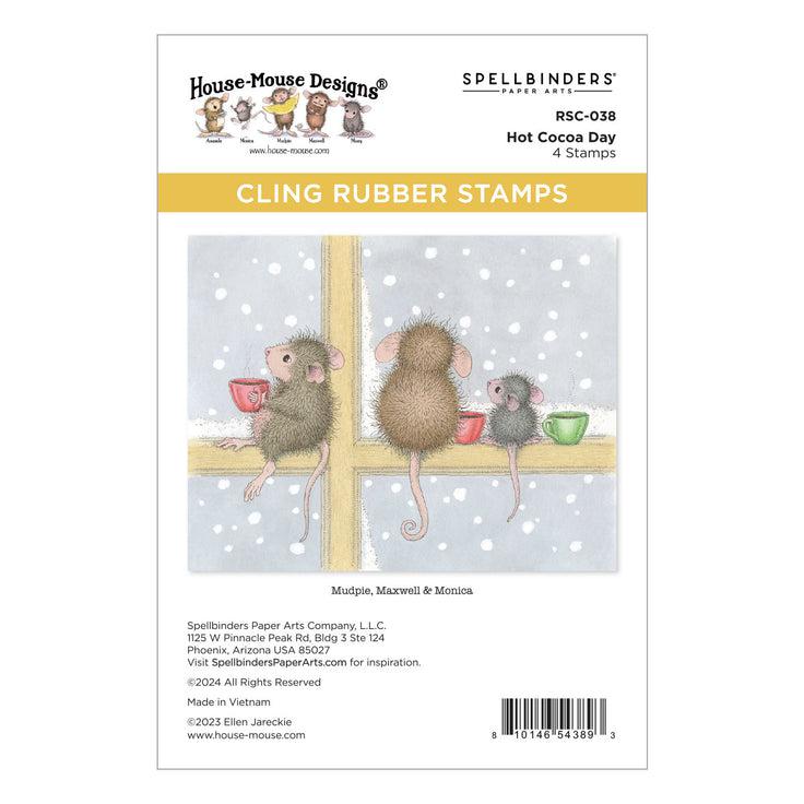 Spellbinders - House-Mouse Holiday Friends Collection - Cling Stamps - Hot Cocoa Day-ScrapbookPal