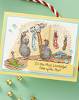 Spellbinders - House-Mouse Holiday Friends Collection - Cling Stamps - Merry Little Christmas-ScrapbookPal