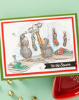 Spellbinders - House-Mouse Holiday Friends Collection - Cling Stamps - Merry Little Christmas-ScrapbookPal