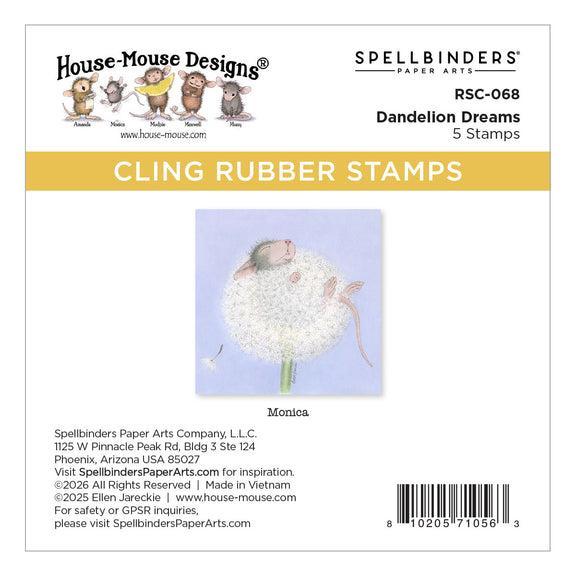 Spellbinders - House-Mouse Party Parade Collection - Cling Stamps - Dandelion Dreams-ScrapbookPal