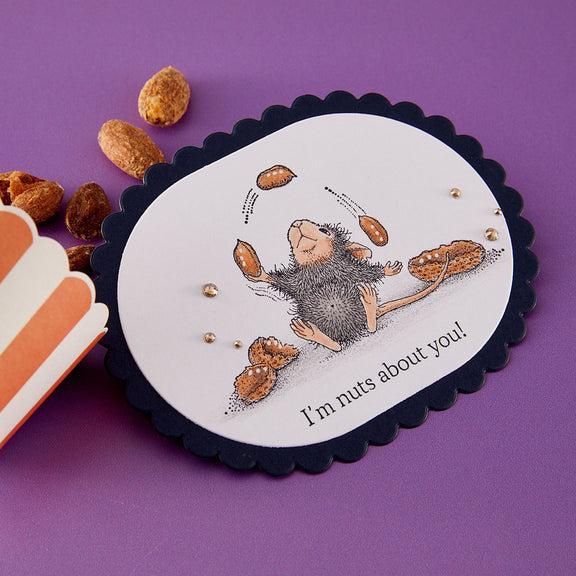 Spellbinders - House-Mouse Party Parade Collection - Cling Stamps - Nuts about You-ScrapbookPal