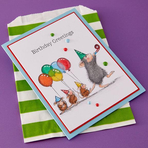 Spellbinders - House-Mouse Party Parade Collection - Cling Stamps - Party Parade-ScrapbookPal