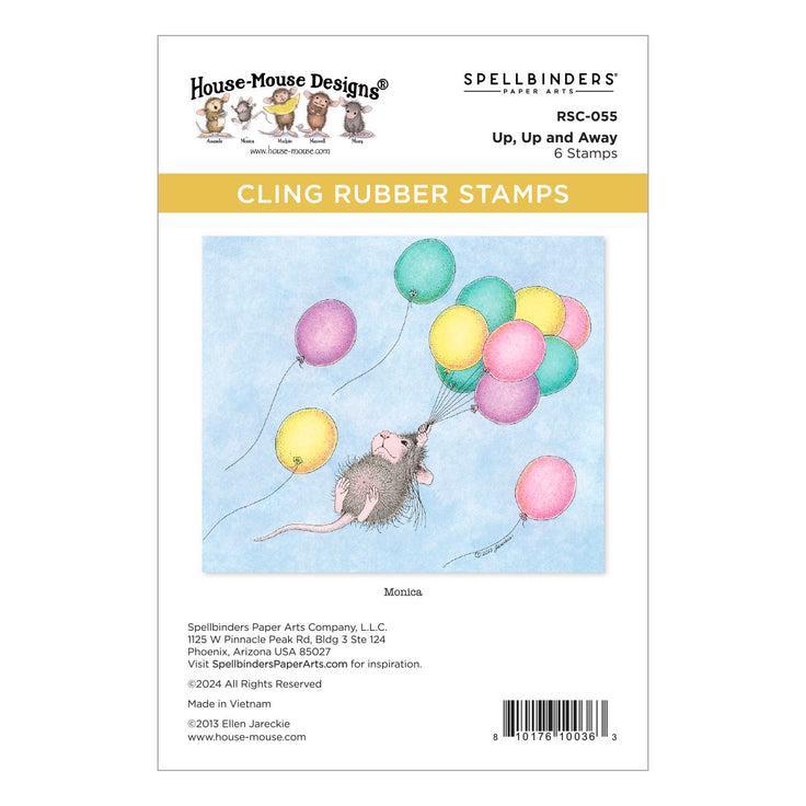 Spellbinders - House-Mouse Rare Bloom Collection - Cling Stamps - Up, Up and Away - Scratch & Dent-ScrapbookPal