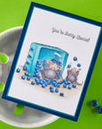 Spellbinders - House-Mouse Sunflower Walk Collection - Cling Stamps - Blueberry Buddies-ScrapbookPal