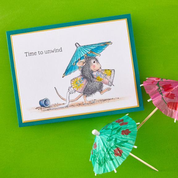 Spellbinders - House-Mouse Sunflower Walk Collection - Cling Stamps - Fun in the Sun-ScrapbookPal