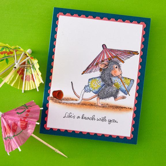 Spellbinders - House-Mouse Sunflower Walk Collection - Cling Stamps - Fun in the Sun-ScrapbookPal