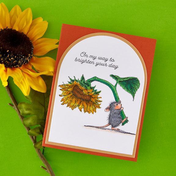 Spellbinders - House-Mouse Sunflower Walk Collection - Cling Stamps - Sunflower Walk-ScrapbookPal