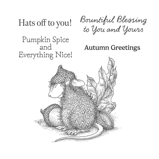 Spellbinders - House-Mouse Tree-mendous Christmas Collection - Cling Stamps - Hats Off to You!-ScrapbookPal