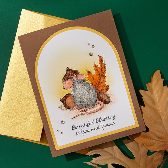 Spellbinders - House-Mouse Tree-mendous Christmas Collection - Cling Stamps - Hats Off to You!-ScrapbookPal