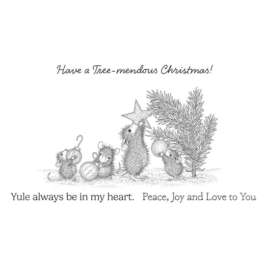 Spellbinders - House-Mouse Tree-mendous Christmas Collection - Cling Stamps - Tree-mendous Christmas-ScrapbookPal