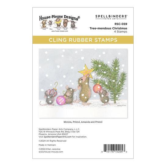 Spellbinders - House-Mouse Tree-mendous Christmas Collection - Cling Stamps - Tree-mendous Christmas-ScrapbookPal