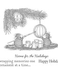 Spellbinders - House-Mouse Tree-mendous Christmas Collection - Cling Stamps - Unwrapping Memories-ScrapbookPal