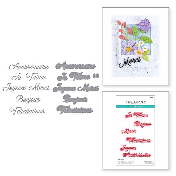 Spellbinders - International Sentiments Collection - Dies - French Everyday Sentiments-ScrapbookPal