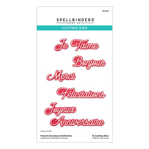 Spellbinders - International Sentiments Collection - Dies - French Everyday Sentiments-ScrapbookPal