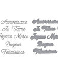 Spellbinders - International Sentiments Collection - Dies - French Everyday Sentiments-ScrapbookPal