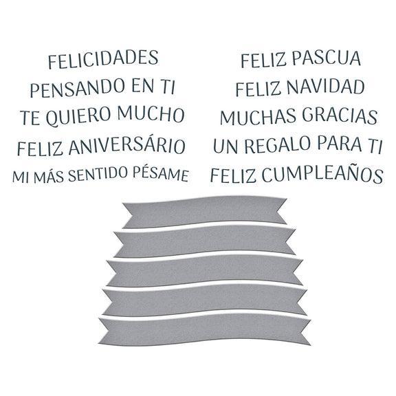 Spellbinders - International Sentiments Collection - Press Plates & Dies - Spanish Sentiments-ScrapbookPal