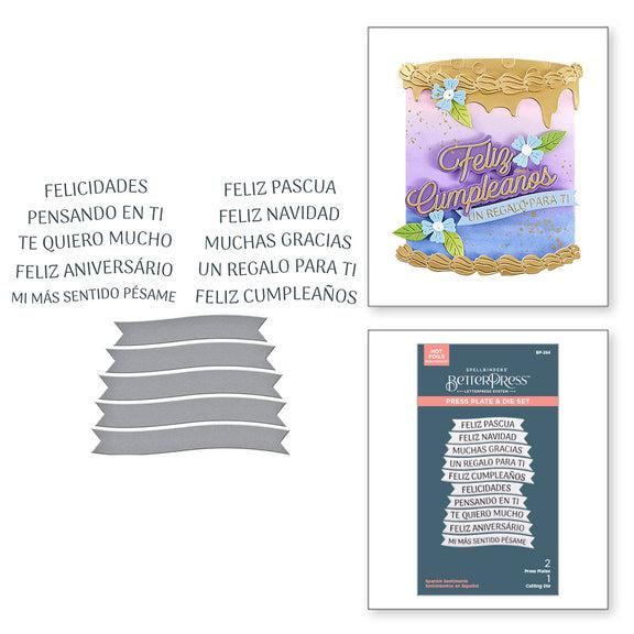 Spellbinders - International Sentiments Collection - Press Plates & Dies - Spanish Sentiments-ScrapbookPal
