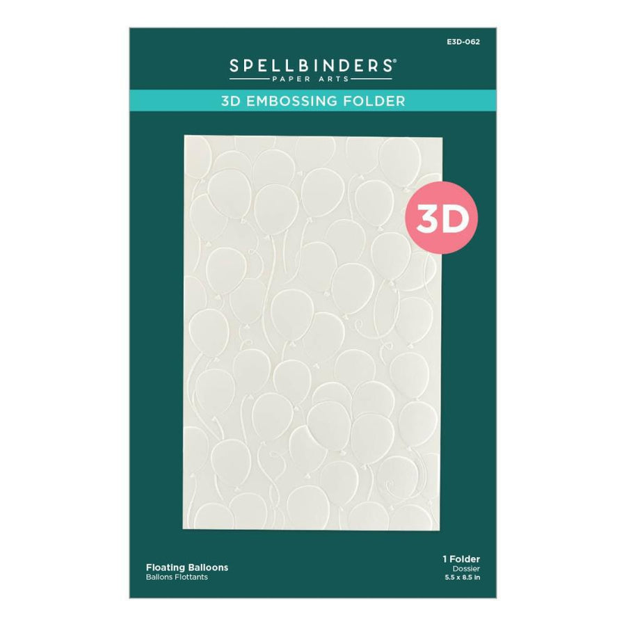 Spellbinders - It’s My Party Too - 3D Embossing Folder - Floating Balloons-ScrapbookPal