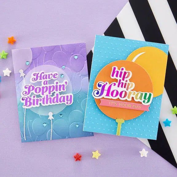 Spellbinders - It’s My Party Too - 3D Embossing Folder - Floating Balloons-ScrapbookPal