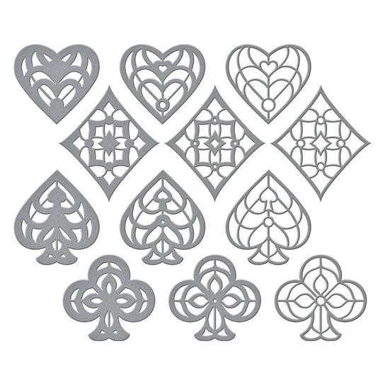 Spellbinders - Jack of All Trades Collection - Dies - Kaleidoscope Noble Suits-ScrapbookPal