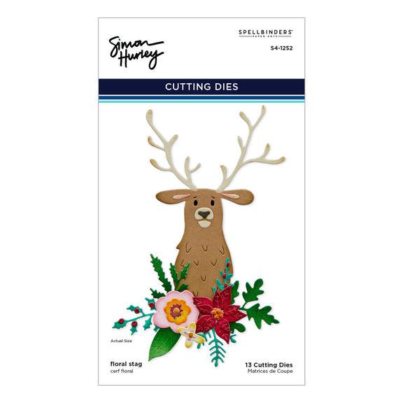 Spellbinders - Joyful Christmas Collection - Dies - Floral Stag-ScrapbookPal