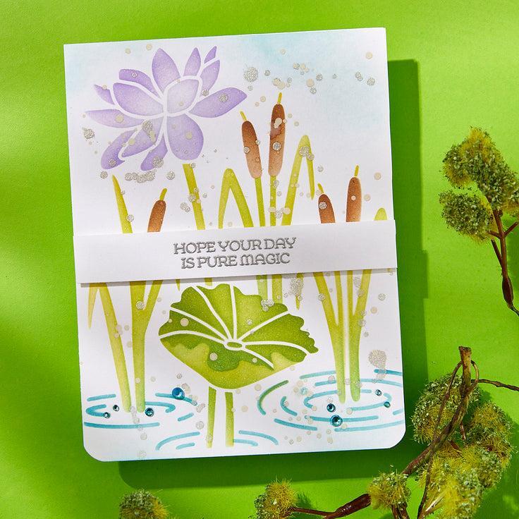 Spellbinders - Jump for Joy Collection - Stencils - Lily Pad-ScrapbookPal