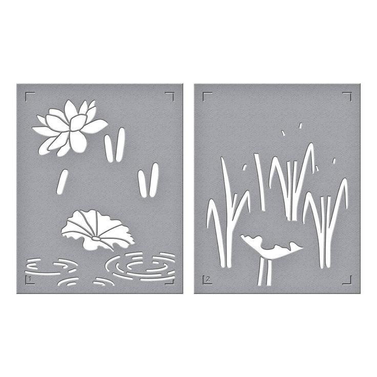 Spellbinders - Jump for Joy Collection - Stencils - Lily Pad-ScrapbookPal