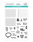 Spellbinders - Just Sayin' Collection - Clear Stamps - Speech Bubbles Sentiments-ScrapbookPal