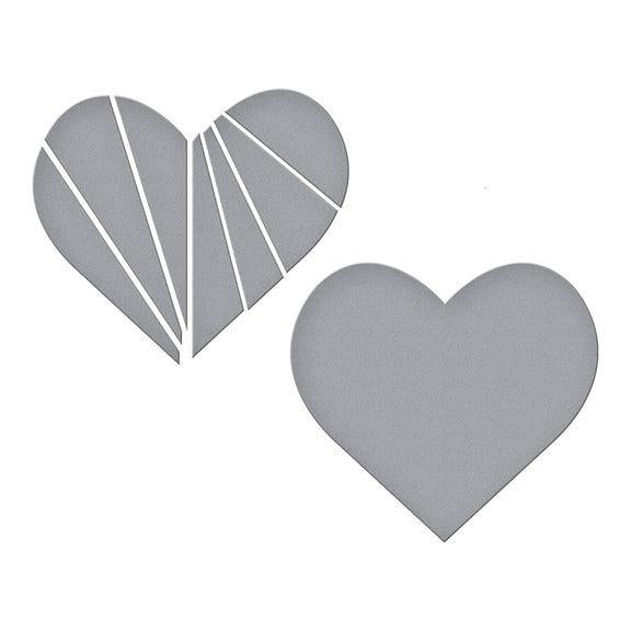 Spellbinders - Just Sayin' Collection - Dies - Pieced Heart-ScrapbookPal