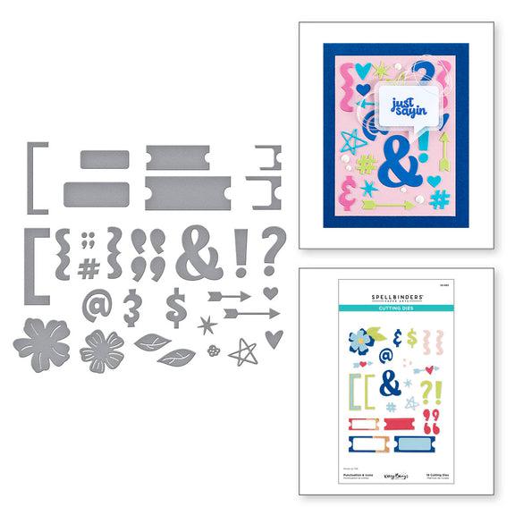 Spellbinders - Just Sayin&#39; Collection - Dies - Punctuation &amp; Icons-ScrapbookPal