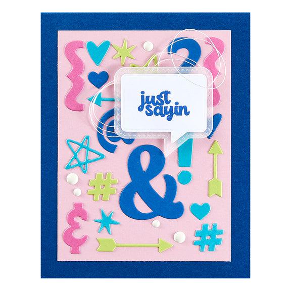 Spellbinders - Just Sayin&#39; Collection - Dies - Punctuation &amp; Icons-ScrapbookPal