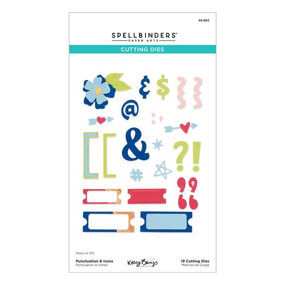 Spellbinders - Just Sayin&#39; Collection - Dies - Punctuation &amp; Icons-ScrapbookPal