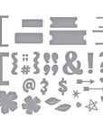 Spellbinders - Just Sayin' Collection - Dies - Punctuation & Icons-ScrapbookPal