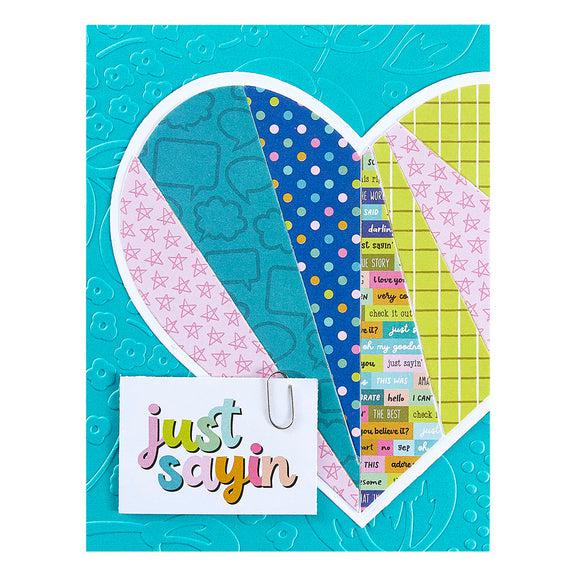 Spellbinders - Just Sayin' Collection - Embossing Folder - Bold Floral - Scratch &amp; Dent-ScrapbookPal