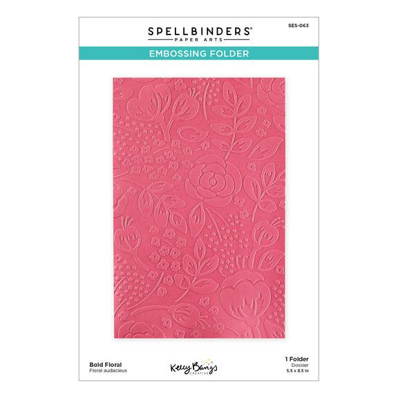 Spellbinders - Just Sayin' Collection - Embossing Folder - Bold Floral - Scratch &amp; Dent-ScrapbookPal