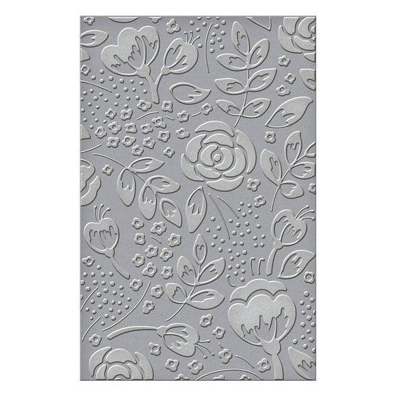 Spellbinders - Just Sayin' Collection - Embossing Folder - Bold Floral - Scratch &amp; Dent-ScrapbookPal