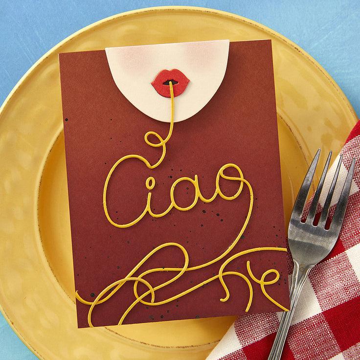 Spellbinders - La Dolce Vita Collection - Dies - Ciao Spaghetti-ScrapbookPal