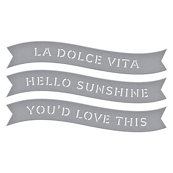 Spellbinders - La Dolce Vita Collection - Dies - La Dolce Vita Banners-ScrapbookPal