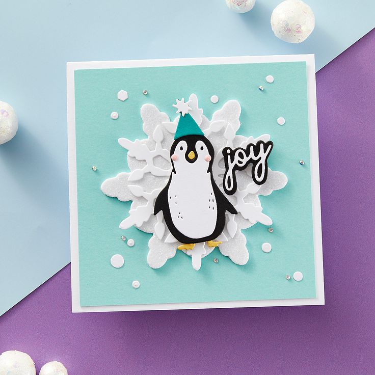 Spellbinders - Let It Snow Collection - Dies - Playful Penguins-ScrapbookPal