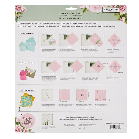 Spellbinders - Lisa Horton Crafts - Scoring Board - 12 x 12" - Special Edition-ScrapbookPal