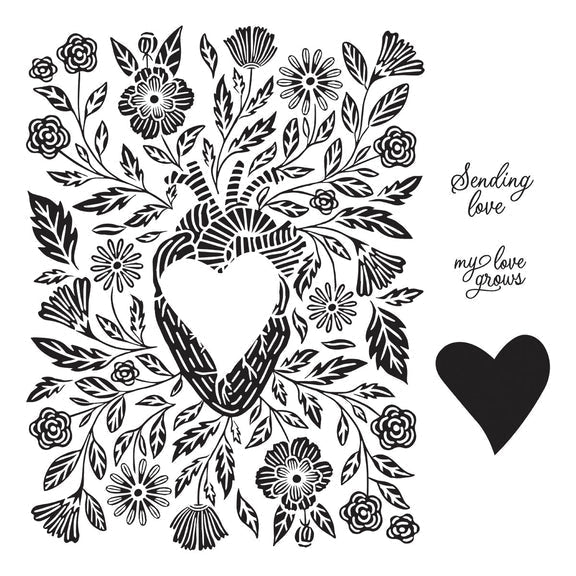 Spellbinders - Love on the Rocks Collection - Press Plates &amp; Dies - My Heart Beats for You-ScrapbookPal