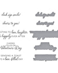 Spellbinders - Love on the Rocks Collection - Press Plates & Dies - Valentine Happy Hour Sentiments-ScrapbookPal